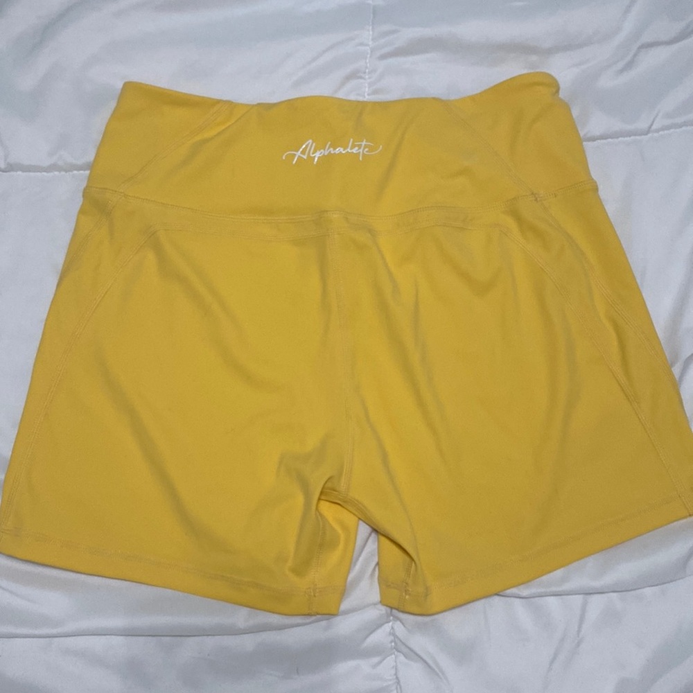 Yellow Alphalete Shorts
